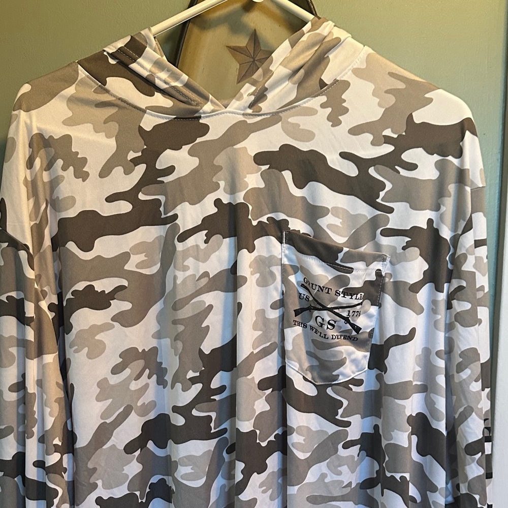 STS Ranchwear Camo Hoodie in Gray and Tan